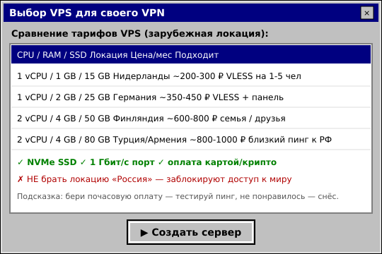 Арендуй VPS в зарубежной локации